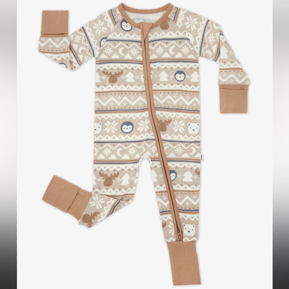 Little Sleepies Frosty Fair Isle Zippy